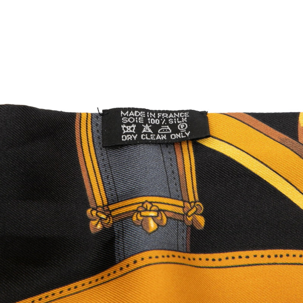 HERMES Black Silk Scarf - Picture 5 of 5